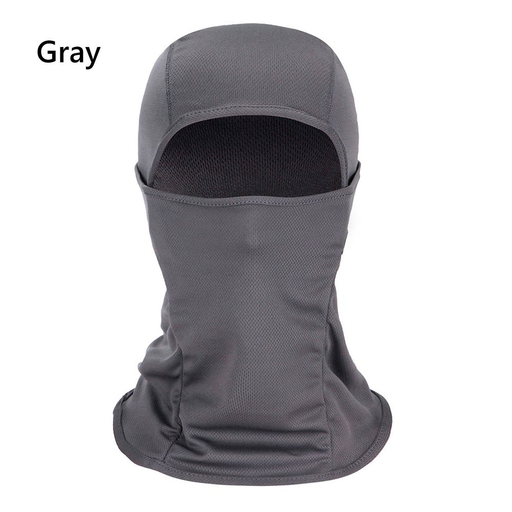Cagoule respirante anti-poussière pour moto, cagoule de Protection solaire UV: Gray
