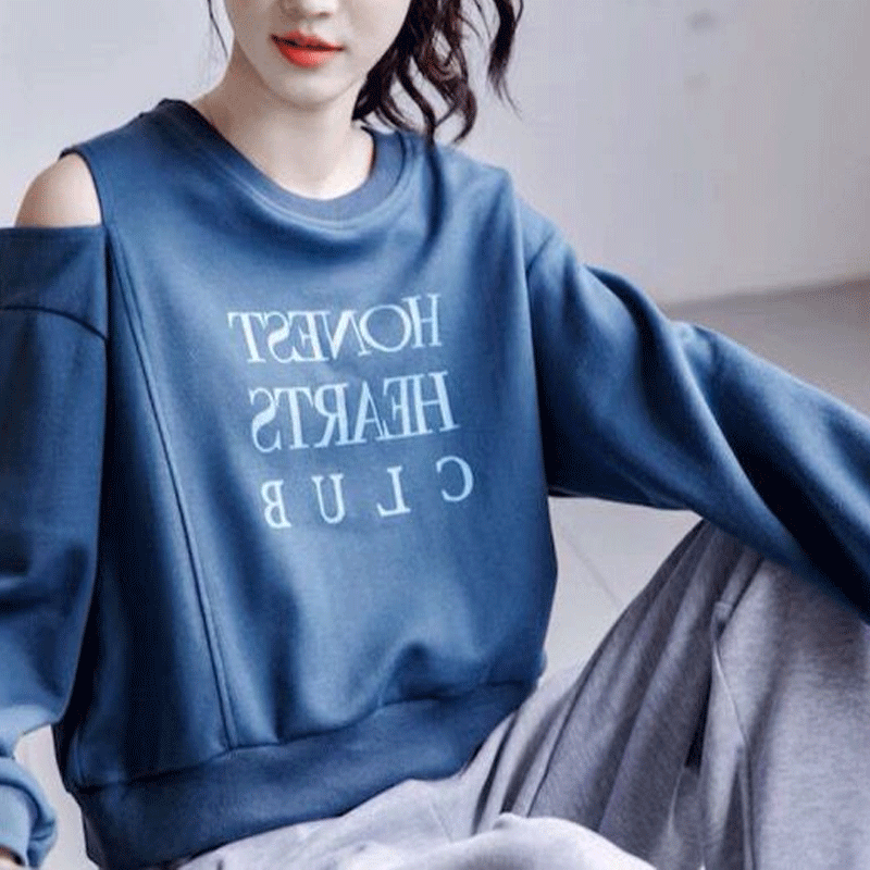 Fronage Felpa Donna Con Mezza Zip E Stampa Azteca - Manica Lunga, Scollo A V, Pullover Morbido Per Autunno, Colore Blu, Taglia Media - copertina