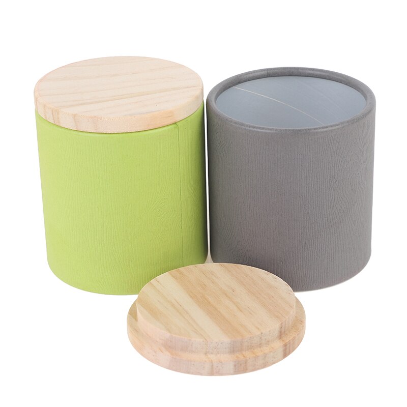 Nouvelle boîte à thé colorée couleur bonbon, couvercle en bois, petite boîte ronde en étain, de mariage, boîte de rangement vide, organisateur de Grain, 1 pièce