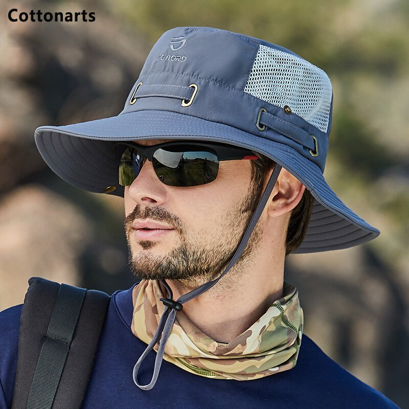 Summer Adjustable Drawstring Sun Hats for Men Outd – Grandado