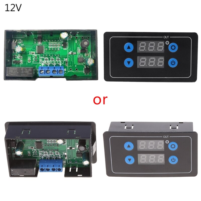 0.1s - 999h Countdown Timer Programmable Cycle Control Module Time Dalay Relay 5V/12V/220V Optional Voltage: 12V