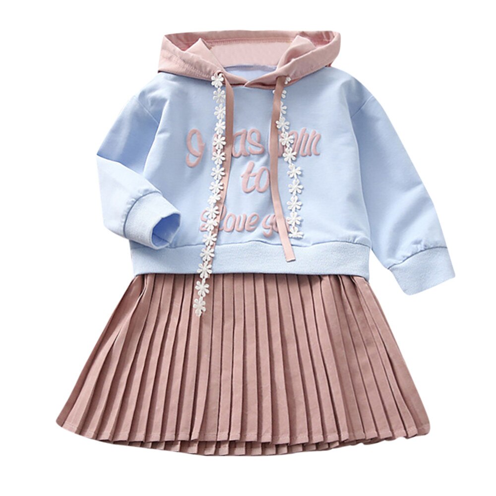 Peuter Baby Meisje Schattige Brief Hooded Prinses Jurk Lente Herfst Lange Mouwen Tutu Jurk Kids Sweatshirt Outfit Kleding #: 5