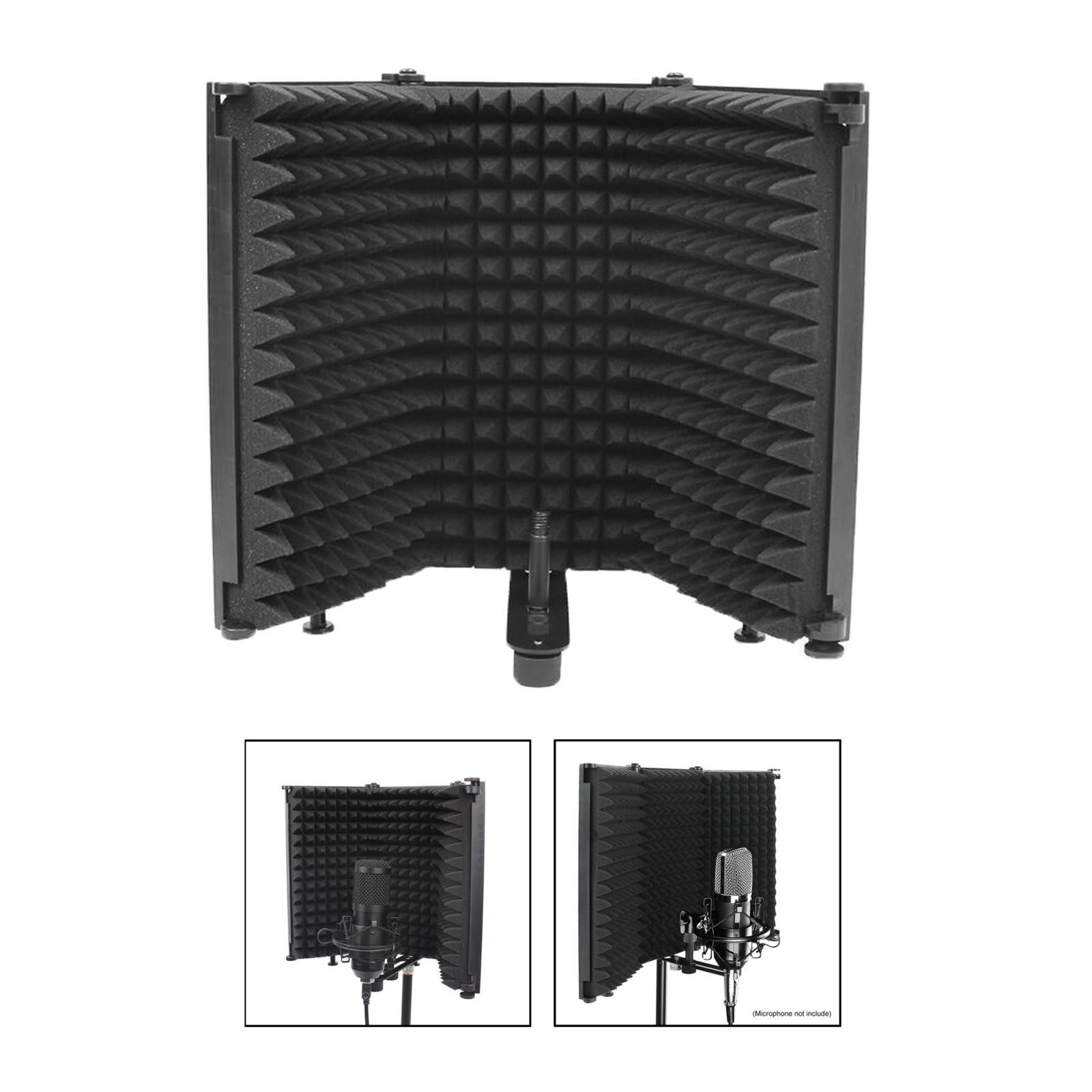 Studio Microphone Isolation Shield Foldable High Density Recording Studio
