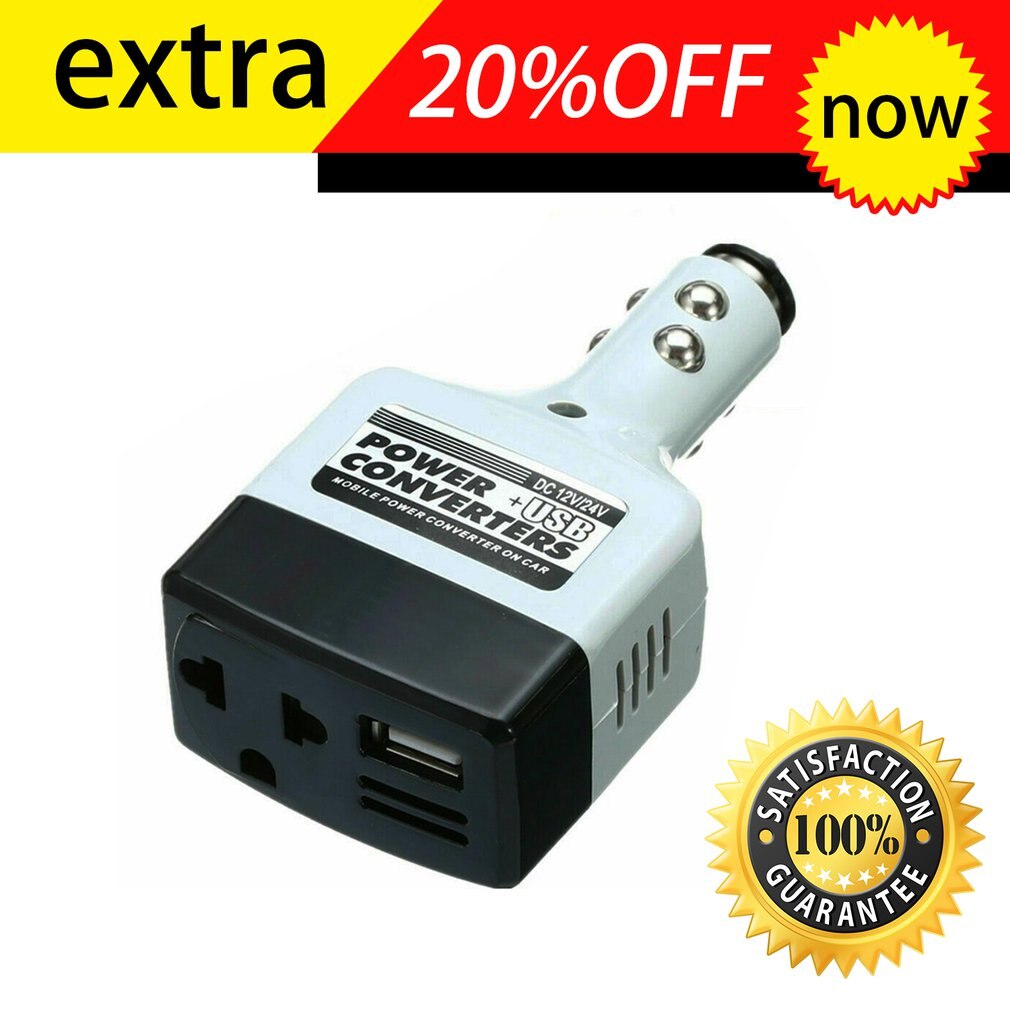 12V/24V Car Mobile Power Inverter Adapter Auto Car Power Converter Charger Used for All Mobile Phone