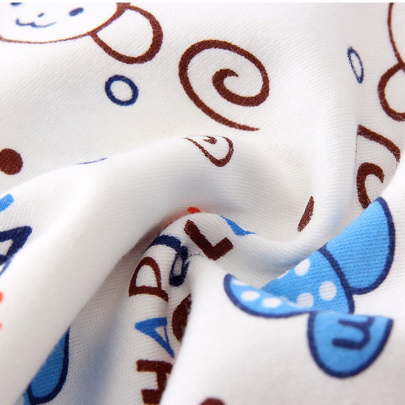 3Pcs Slabbers Driehoek Dubbele Lagen Katoen Baberos Stripfiguur Animal Print Baby Bandana Slabbetjes Dribble Slabbetjes