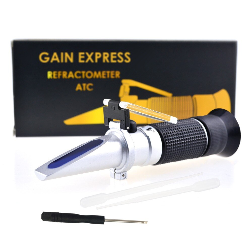 Refractómetro de Alcohol de jugo de fruta de uva con ATC, báscula Dual 0-25% VOL 0-40% Brix, medidor óptico de mano para eneros
