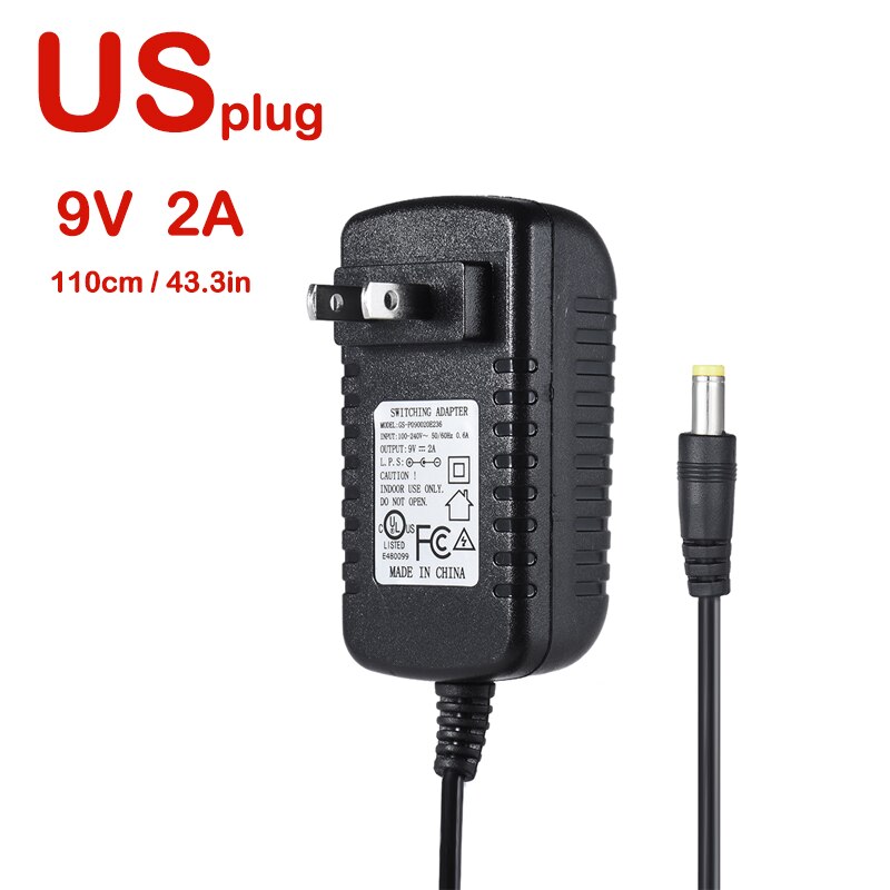 Ammoon PockRock, procesador de Pedal de efectos de guitarra portátil, Pedal de guitarra, 15 tipos de efectos, 40 ritmos de tambor para accesorios de guitarra: US PLUG Cable