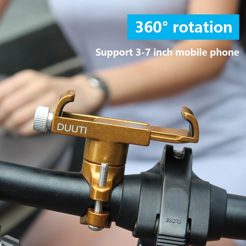 Bike Mobile Phone Holder Stand Aluminum Alloy-Cycling Bicycle Bracket Anti-slip Phone Stand Phone GPS Navigation Support Bracket