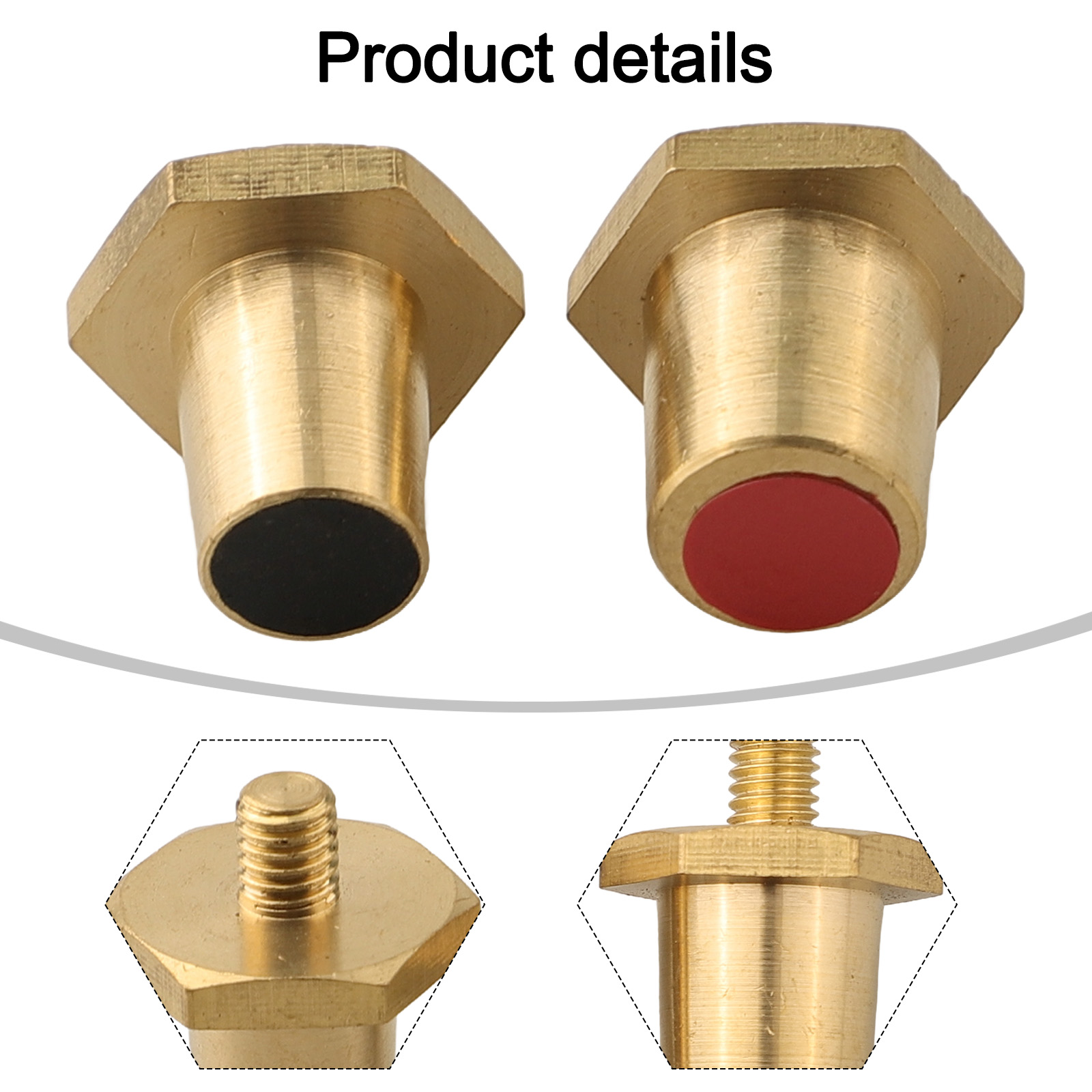 2pcs M6 Battery Terminal Adapter Brass Battery Pole For Lithium Car Batteries M6 Lithium Car Replacement Accessories
