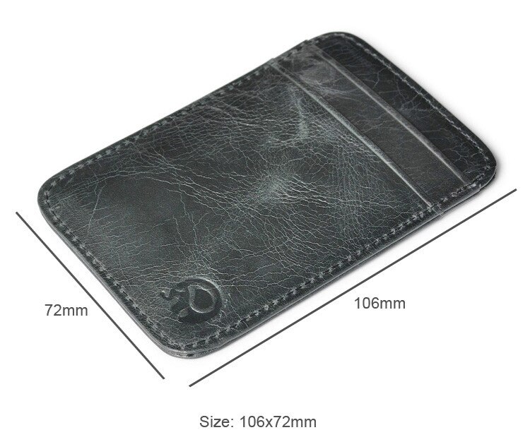 Slim Credit Holder Card Vintage Retro Mini ID Holders Business Credit Card Holder Leather Slim Bank Case Purse Wallet M