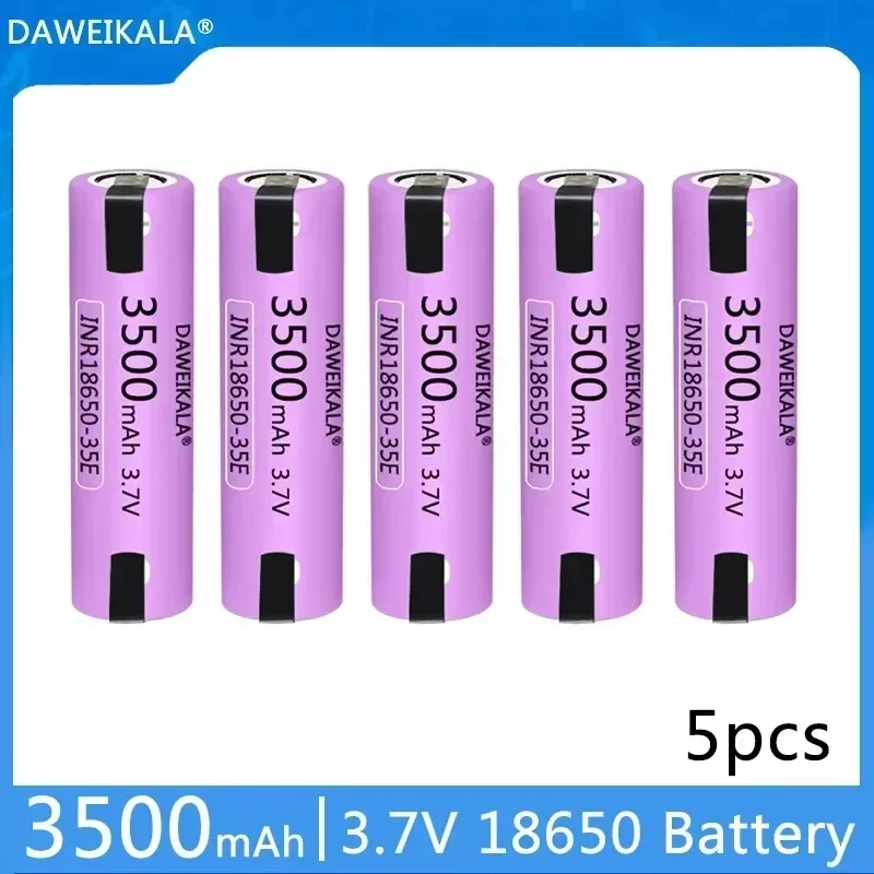 2025 Neuer 35E 18650 3500 mAh Hochleistungs-Entladungs-Akku mit 20 A Hochstrom und DIY-Nickelstreifen: Blau