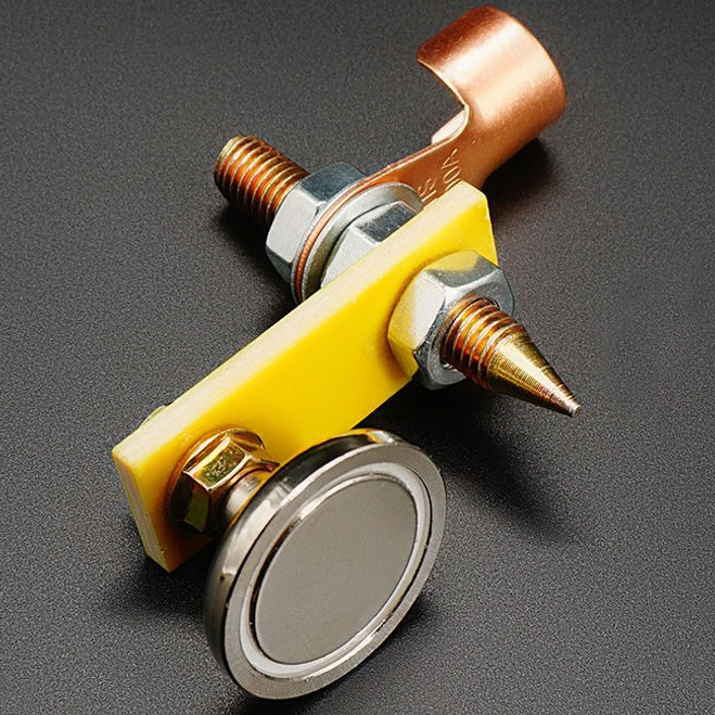 Magnetic Welding Head Safety Wire Holder With Copper Tail Welding Support Ground Clamp Welding Equipment Solder Tool: B