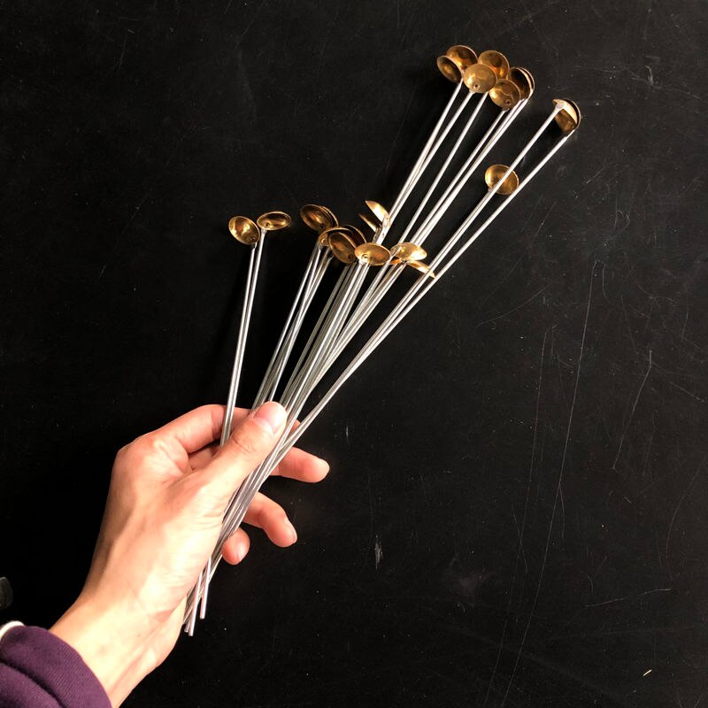 Cuchara de combustión de cobre de 20cm, cuchara de calefacción, herramienta de reacción de combustión química, instrumento de enseñanza