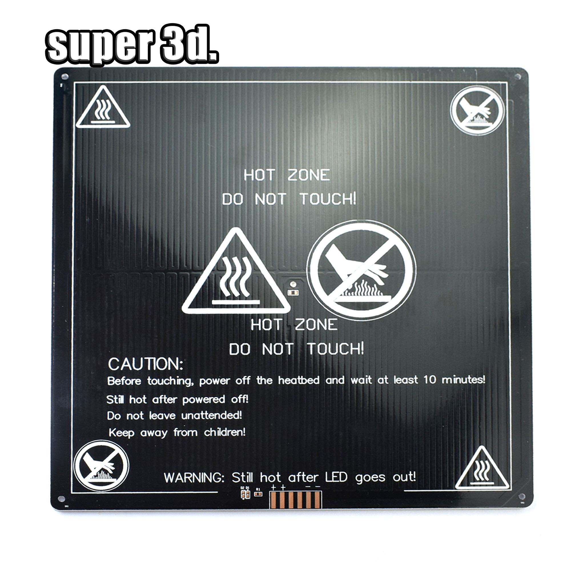 MK3 12V Upgraded Heatbed Aluminum Heated Bed 220mm*220mm*3mm for RepRap i3 hotbed plate support 3D Printer parts