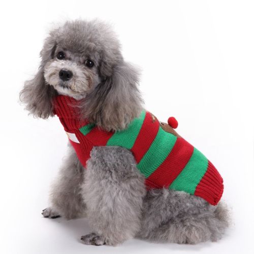 Jultröjor hund husdjur katt jul varm tröja tröja kläder vinter valp stickat kostym kappa kläder
