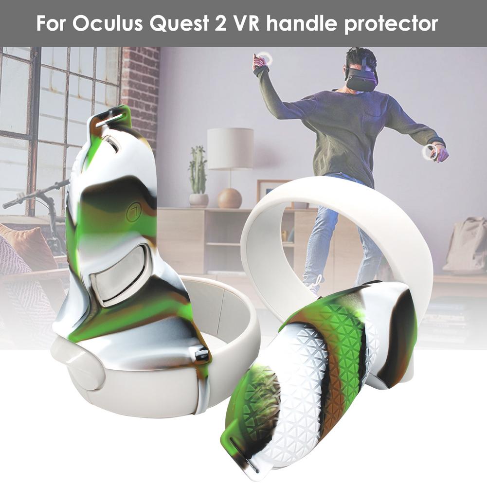 Cubierta protectora para Oculus Quest 2 VR, cubierta de silicona para controlador táctil, agarre para Oculus Quest 2 VR, accesorios