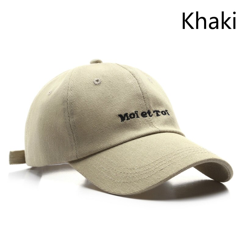 Casual baseballpet voor dames en heren moi et toi borduurhoed jongens meisjes snapback pet kleppen pet casquette: Khaki
