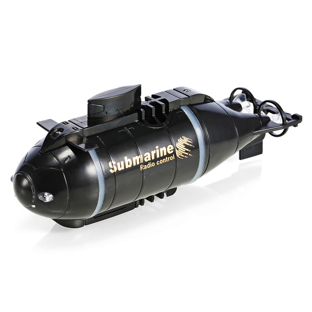 Fish Torpedo Wireless 40MHz RC Submarine Pigboat Toy Funny Radio Control Submarine Model Outdoor Toy: black