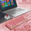 K28 Sans Fil Bluetooth 61 touches bi Rvb Rétroéclairé Clavier De Jeu Mécanique Étanche Divertissement Pour Ordinateur De Bureau Gamer: G