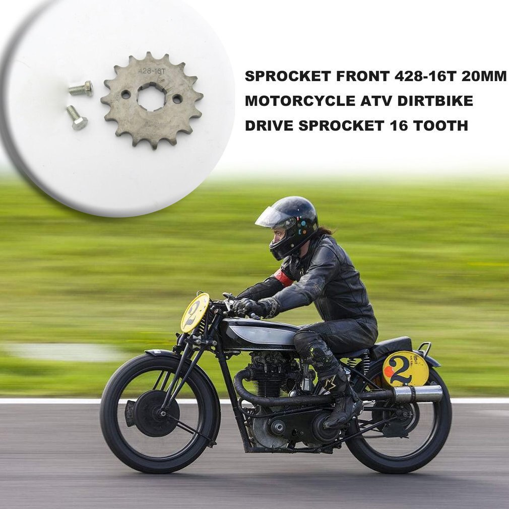 Sprocket Front 428-16t 20mm Motorcycle Atv Dirtbike Motorcycle Drive Sprocket 16 Tooth Front Sprocket Inner Diameter 20mm