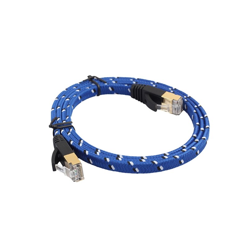 Cat7 Ethernet Kabel, Gevlochten CAT7 Hoge Snelheid Professionele Metalen Shell Kristal Hoofd Stp Draden CAT7 RJ45 Ethernet Kabel