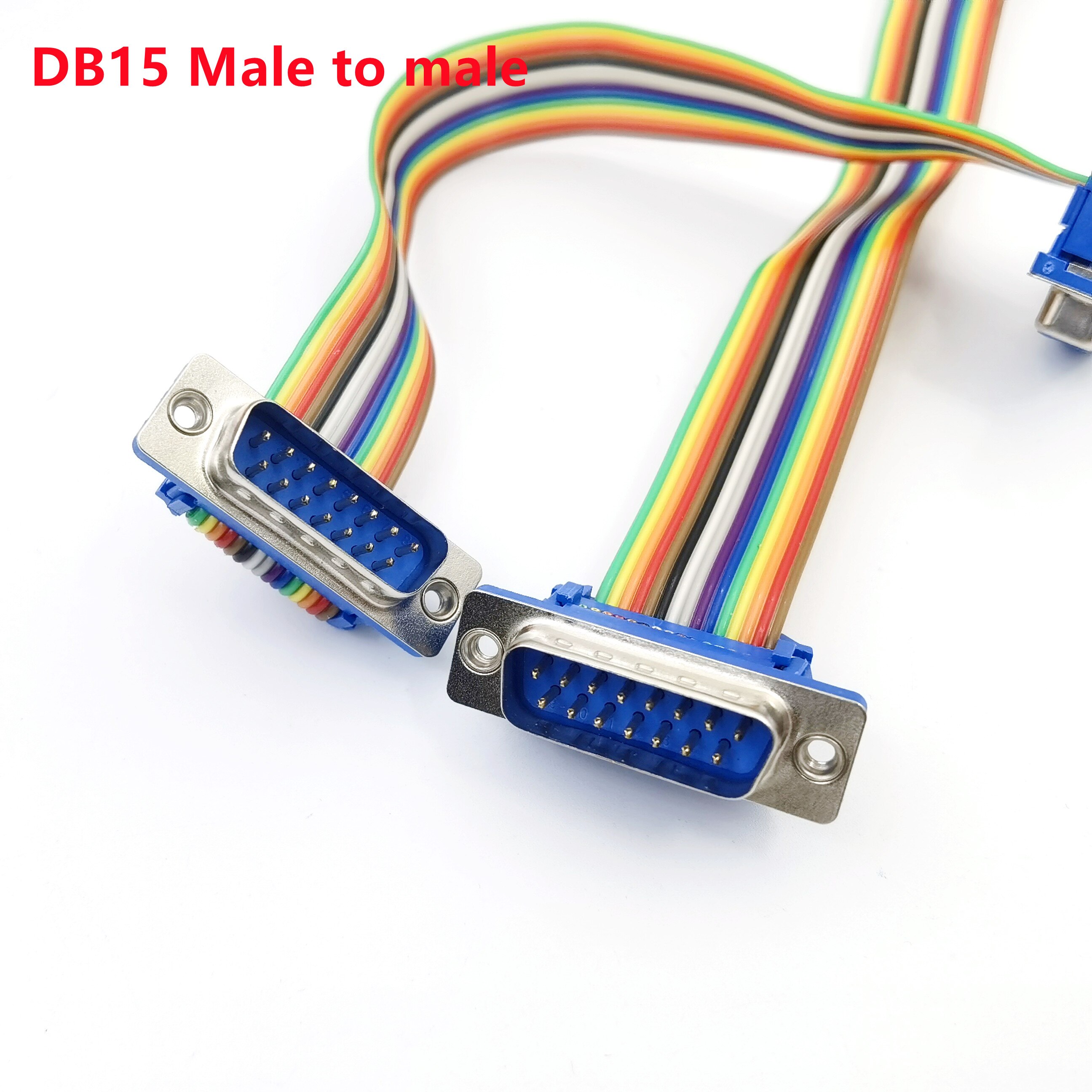 Connecteur de câble DB15 mâle à femelle/mâle à mâle/femelle/femelle, câble d&#39;extension de port série d-sub, 1 pièce, 20CM 50CM 1M