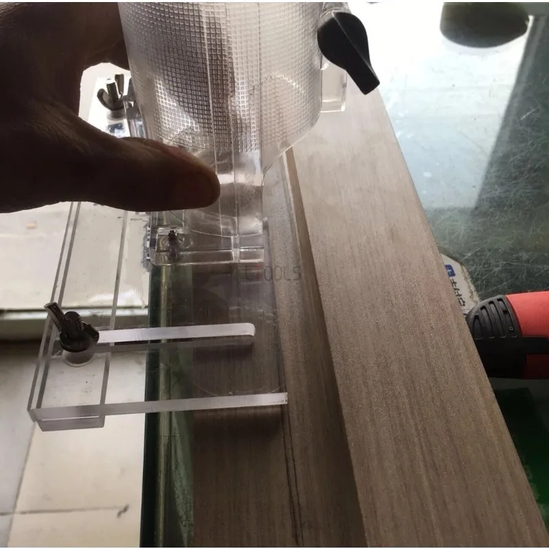 Edge Trimming Machine Hinge Slotting Board Tools Parts,Transparent Edge Trim Machine Base,Thicken With Graduations Router Base