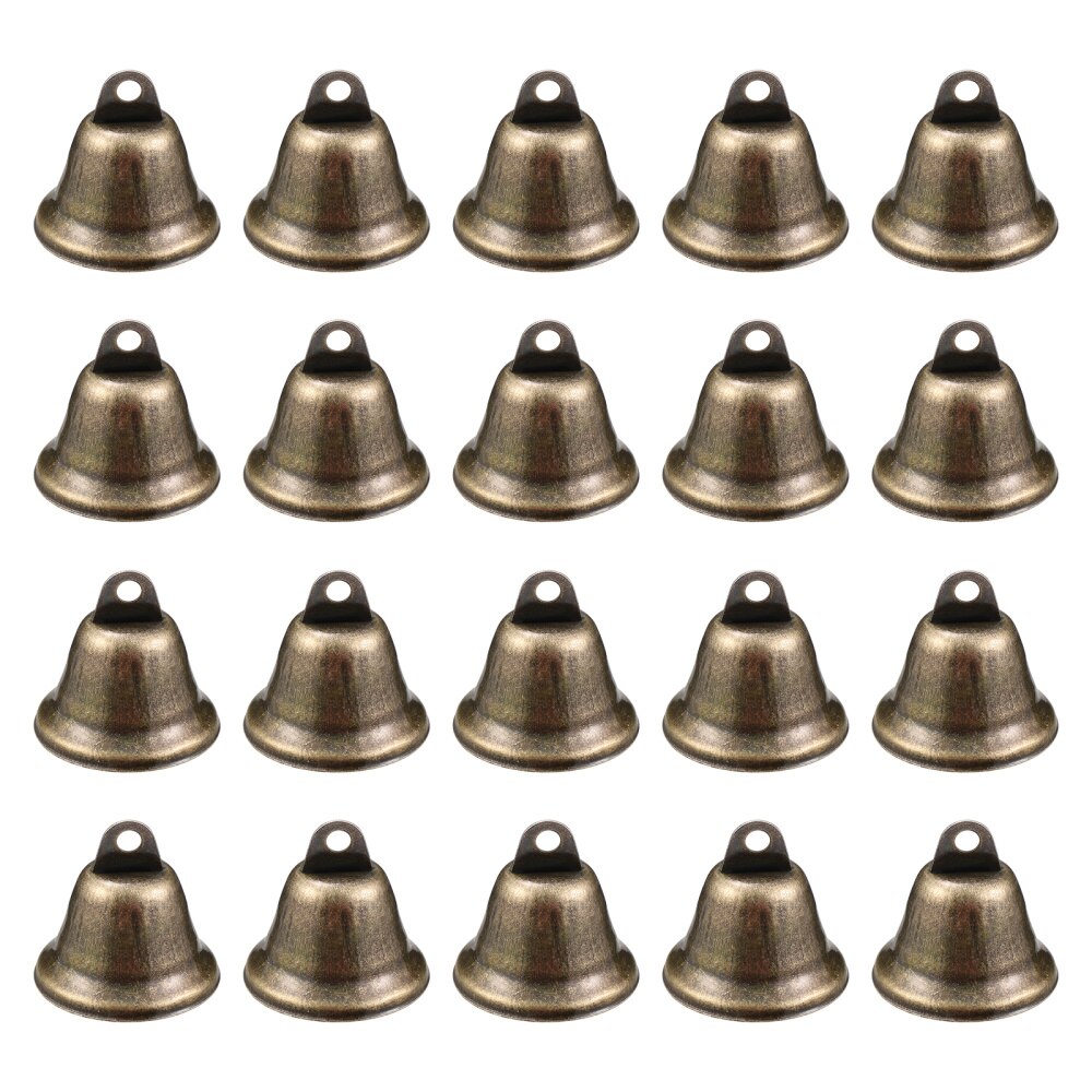 Supvox 20pcs 38mm Copper Bells Metal Hand Bells with Crisp Sound Hanging Bell Pendants for Party Decoration