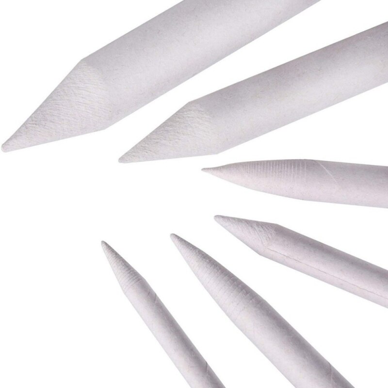 8pcs Sketch Paper Sandpaper Pencil Sharpen Drawing Sketch Pen Blending Smudge Stump Stick Tortillon Sketch Art Drawing Pen Tools