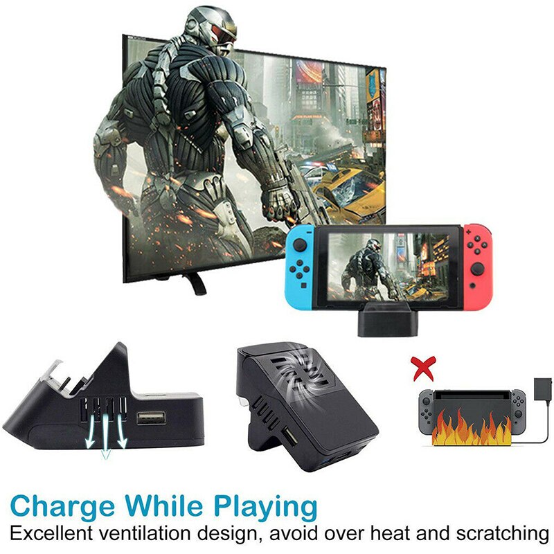 Mini Portable Charging Dock TV Converter HDMI Charger Base Station for Nintendo Switch Dock Switch Converter