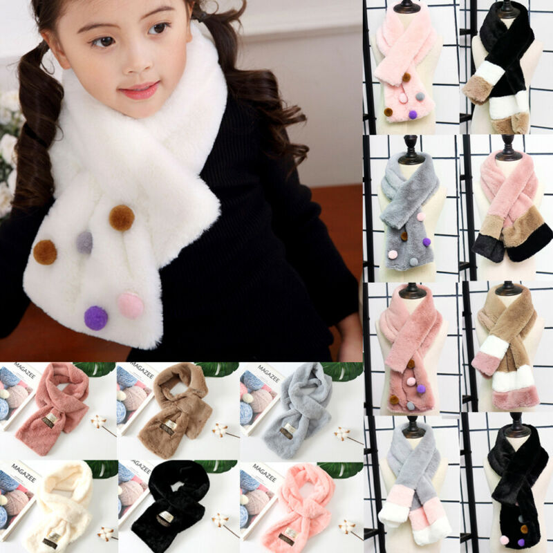 Accessoires pour bébé, écharpe douce pour enfants, garçons et filles, cache-cou d'hiver, foulards en patchwork pelucheux, châle