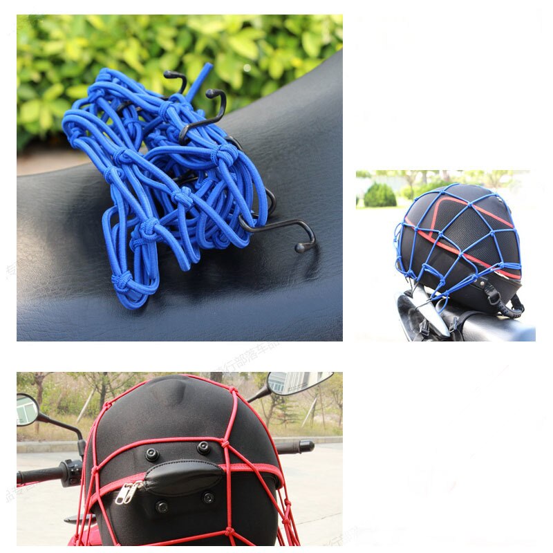 Casco del motociclo Serbatoio Del Carburante Netto Moto Attrezzature Bungee Cargo Maglia 40X40 cm Rete portaoggetti per moto 6 Ganci Tenere Deposito Mesh Portatile