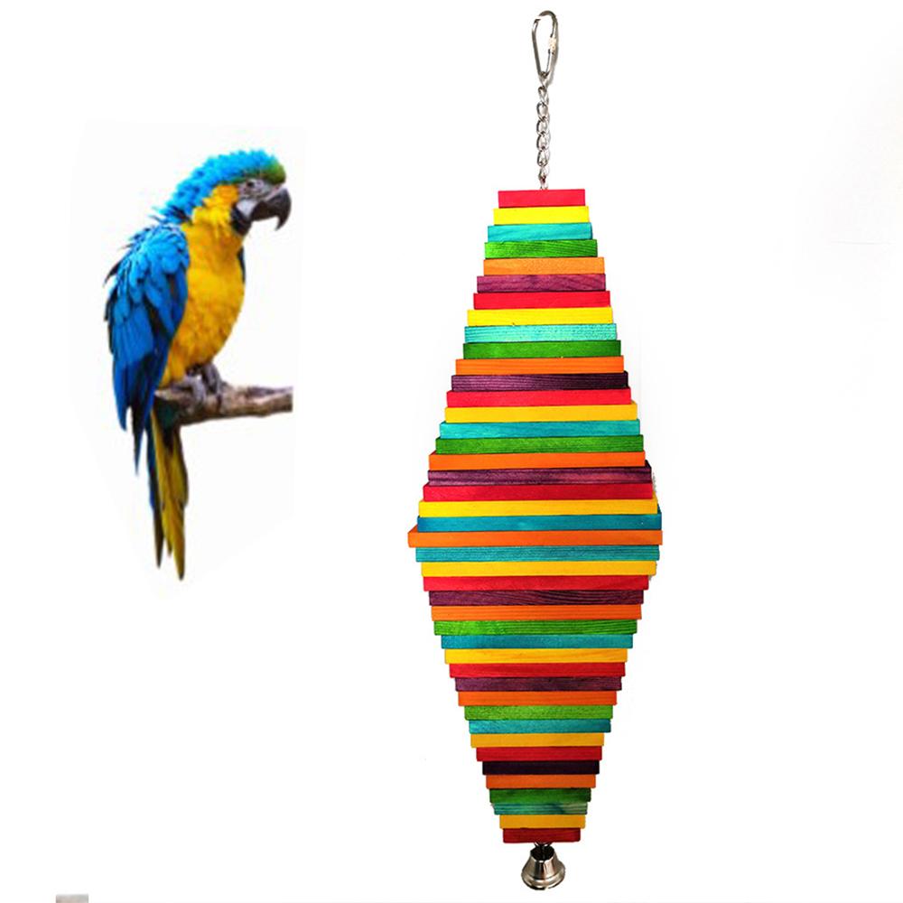 Juguetes de loros para pájaros grandes, Columpio de madera de colores, bloques de columpio para loros, juguetes para pájaros amorosos, juguete para pájaros