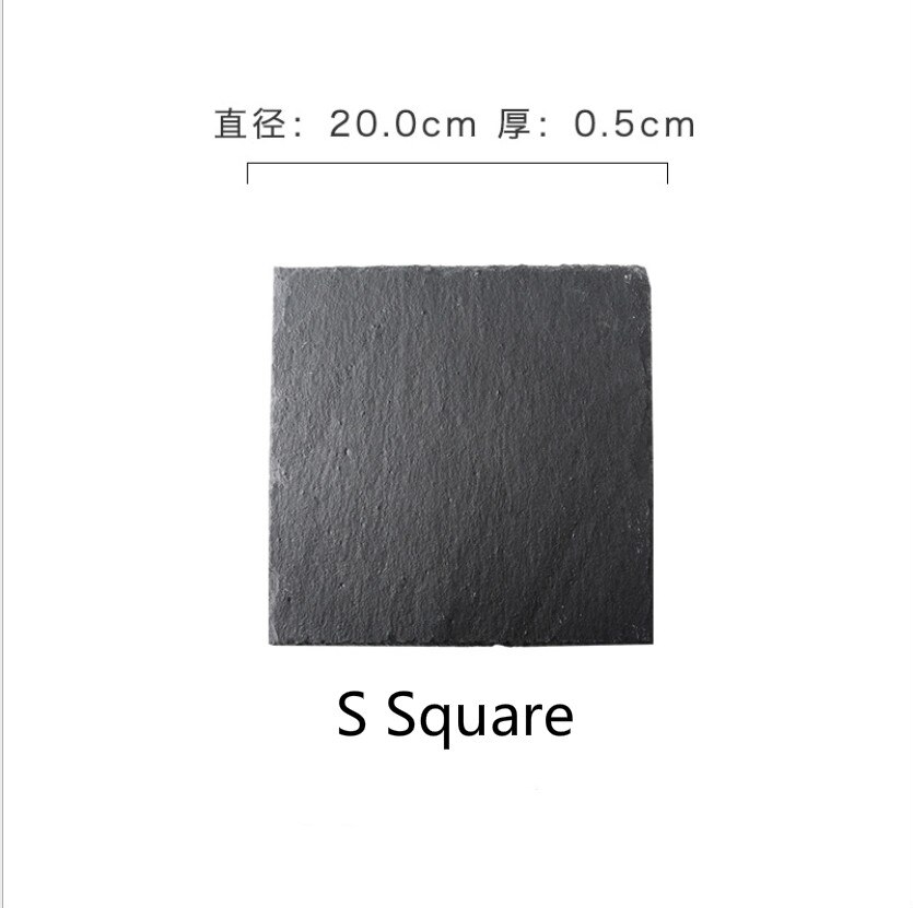 Leisteen Plaat Thuis Japanse Sushi Rock Lade Barbecue Plaat Gerechten En Platen Sets Dessert Voor Keuken Gerechten Borden: S1