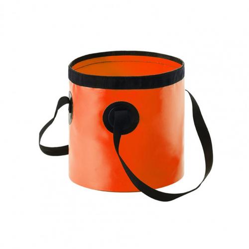 Cubo plegable de gran capacidad de 10L/20L, contenedor de almacenamiento de agua para viaje, Picnic y Camping, impermeable de PU: Orange 10L