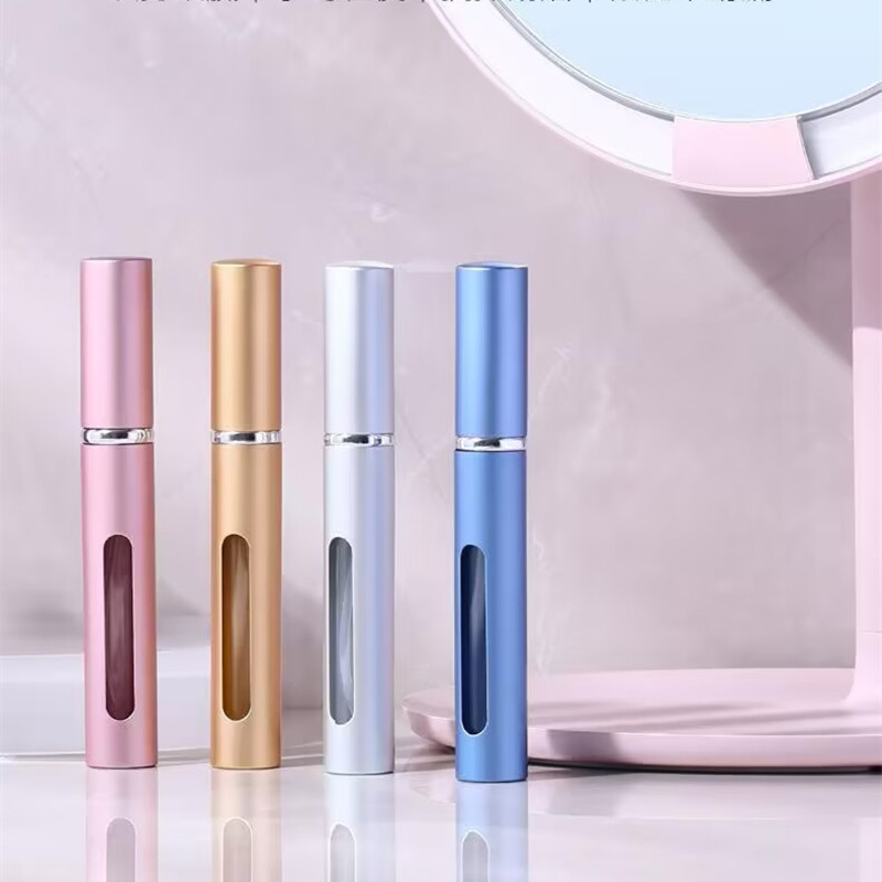 5ml Perfume Spray Bottle Portable Refillable Glass Bottles Empty Cosmetic Containers Travel Aluminum Perfume Atomizer