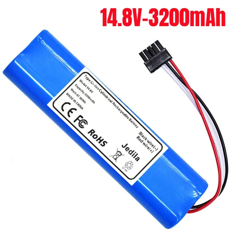 100% . Paquete de batería de litio recargable de 14,8 V 3500 mah 18650, adecuado para Viomi V2 Pro, Vrvcmb21b y Styj02ym...: Azul