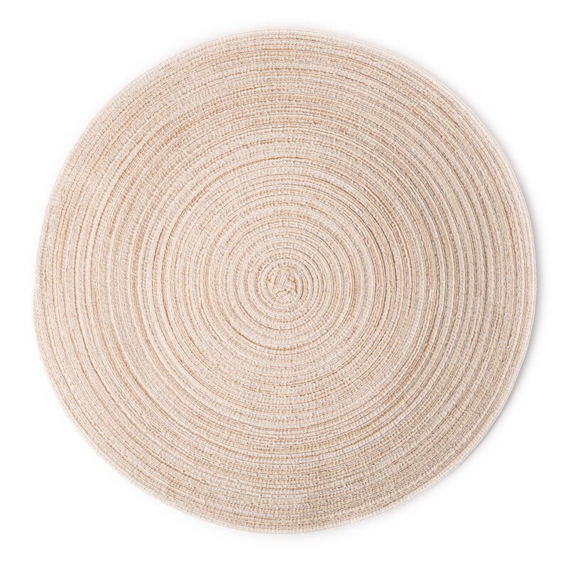 Onderlegger ronde tafel ramie isolatiemat effen placemats linnen antislip tafelmat keukenaccessoires decoratie onderzetter