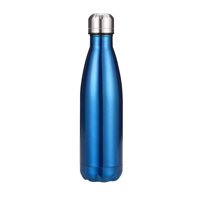 bts botella de agua Botella de agua de acero inoxidable, frasco de doble pared al vacío, Cola, a prueba de fugas, botella de agua deportiva, 500/750/1000ml: 500ml / SAPPHIRE
