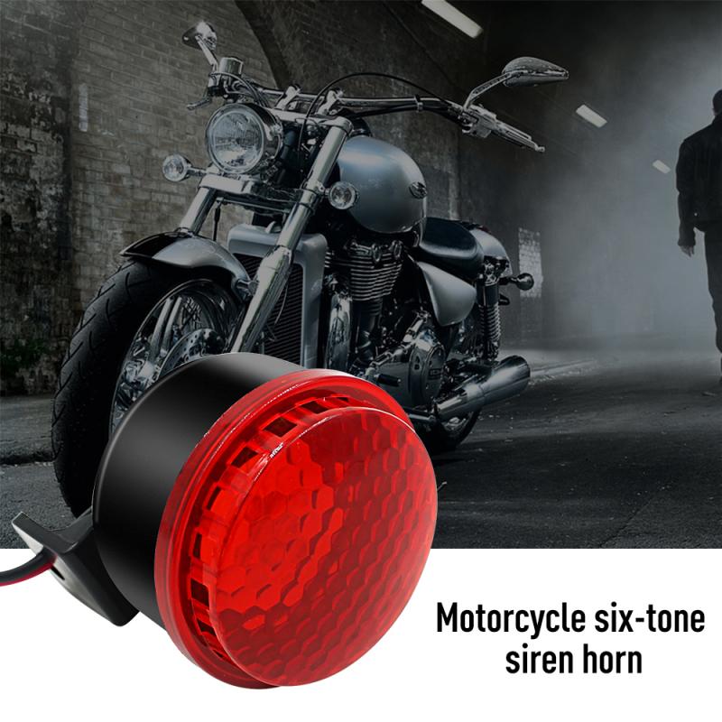 Motorfiets Hoorns Gebruikt Voor Motorfiets Ontsteking Zes-Tone Sirene Rem Hoorn Claxon Elektrische Motorfiets Onderdelen Motorfiets