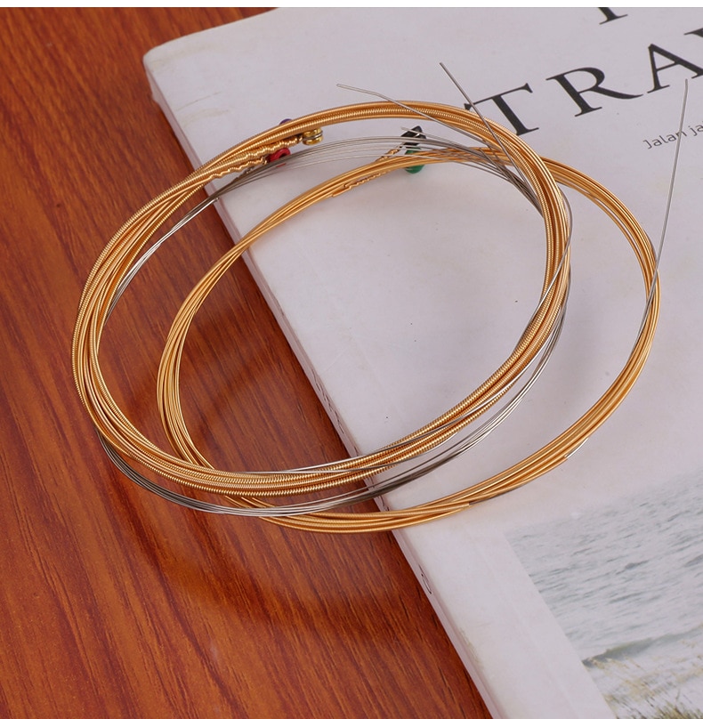 Acoustic Guitar String One Set Of 6 Strings Bronze Material Full Bright Tone Extra Light Gauge Electric Guitar Strings sets