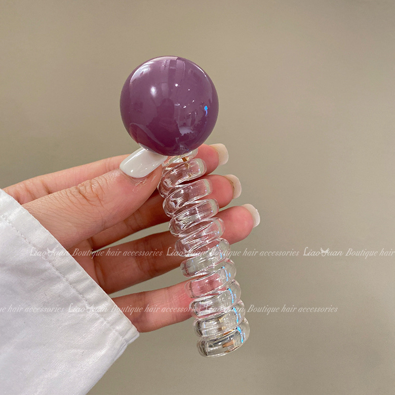 Minimalist Bubble Braided Head Rope for Women's High end Summer Internet Celebrity Braided Hair Tool, Phone Line, Hair Loop,: PURPLE