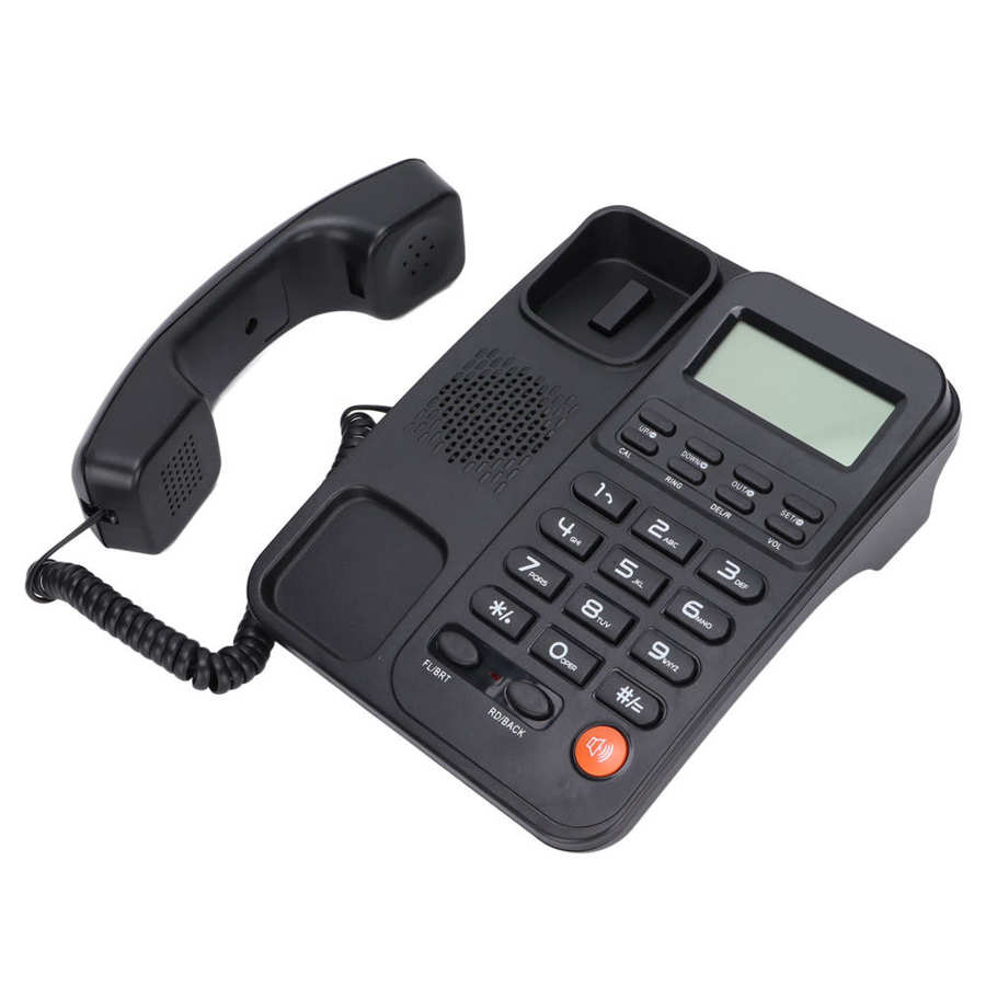 Landline Phone Desktop Corded Fixed Telephone Semi Hands Free Wired Phones with Caller ID Display for Home Office Hotel Use