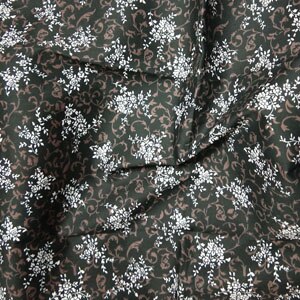 Tela de popelina de algodón con estampado de flores, tela de popelina negra y real de 50x145cm para costura artesanal, vestido de tela para bebé, retazos: design F