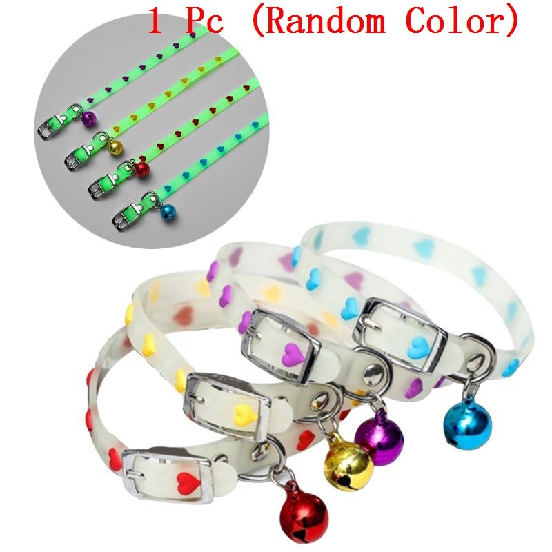 Huisdier Gloeiende Halsbanden Met Bells Glow Nachts Honden Katten Licht Lichtgevende Ketting: C