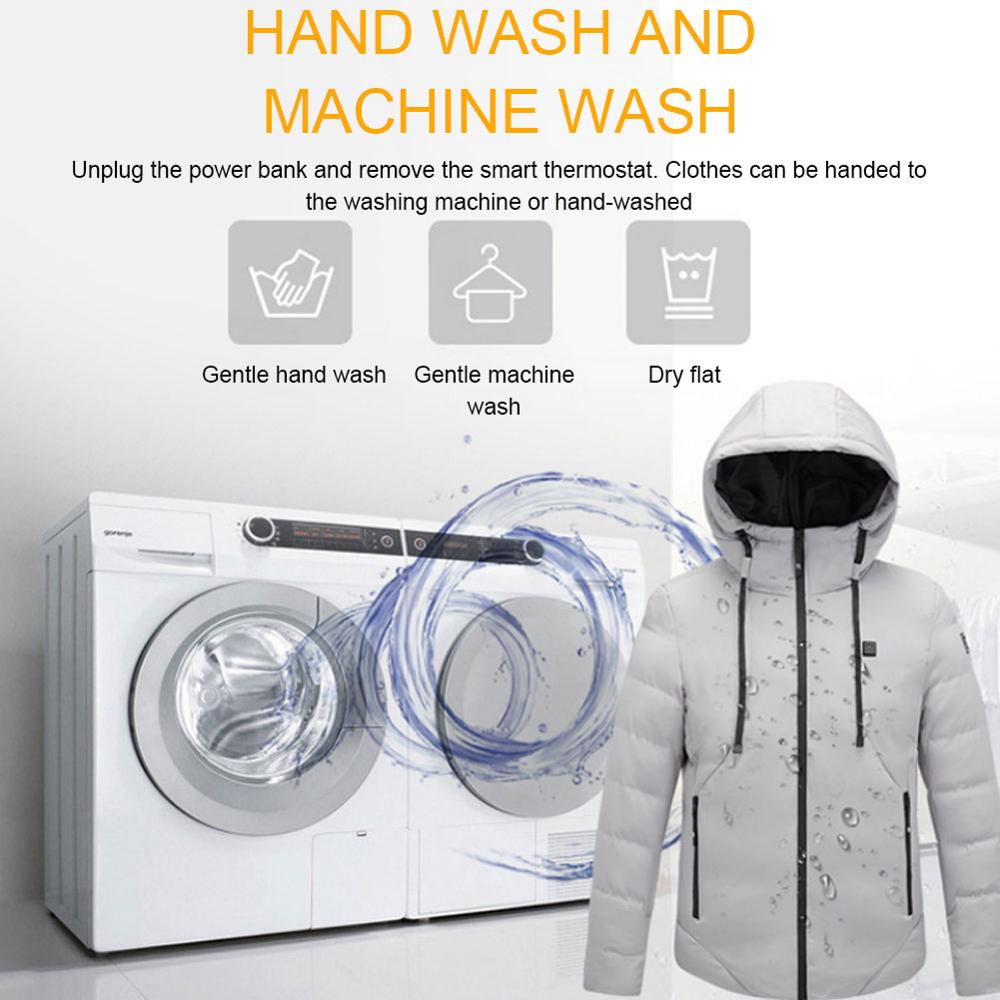Heating Clothing Jacket Heating USB Men's Cotton Clothing Three-Speed Smart Temperature Control Automatic Electric Heating 6XL