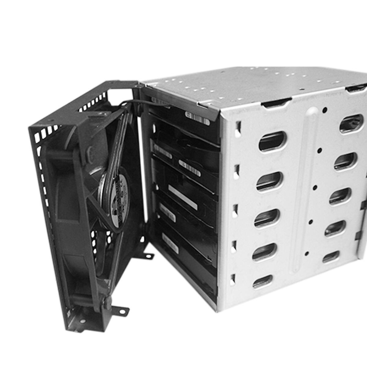 5,25 zoll zu 5x3,5 Zoll HDD Festplatte Käfig Rack SAS SATA Festplatte Disk Tray Caddy Adapter konverter mit Fan Raum Bändern