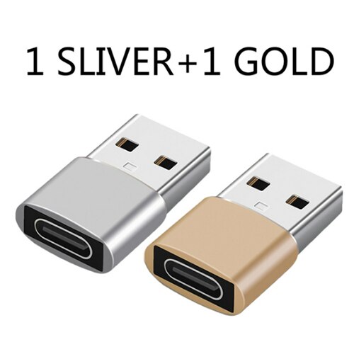 2szt USB C Adapter OTG typ C na USB Adapter type-c OTG Adapter kabel dla iPhone 12 Pro Max dla airpods 1 2 3 telefon USB adaptery: Khaki