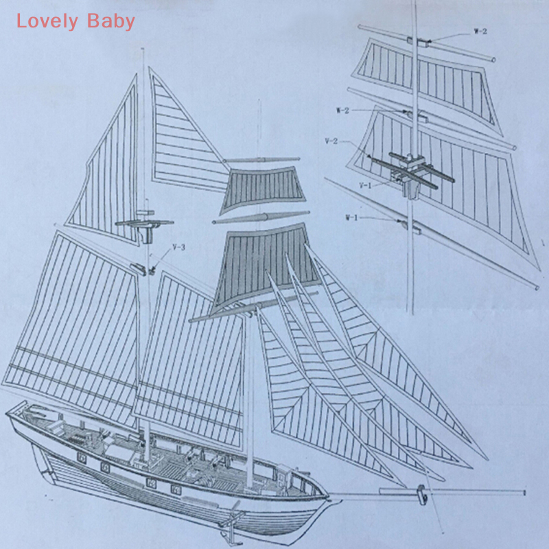 【BBS-7】 1:130 Segeln DIY Schiff Montage Modell klassische Holz Stiefel Dekoration Holz