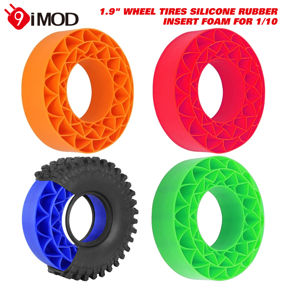 9IMOD 1,9 pouces 4 pièces insérer des pneus en caoutchouc de Silicone mousse pour 1/10 TRX4 SCX10 III
